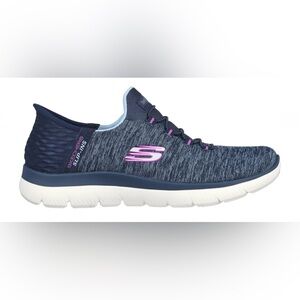 Skechers Women's Navy and Purple Slip-in Sneakers